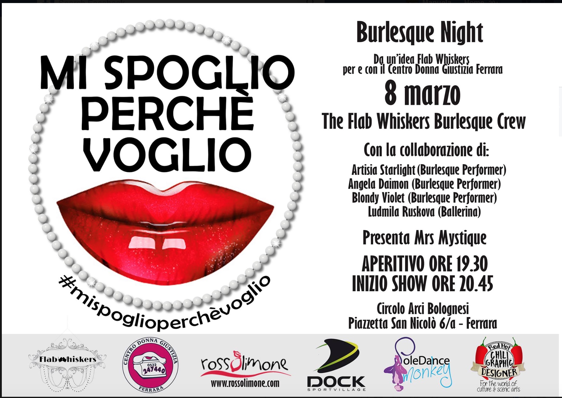 8th March 2016/Woman's Day - #Mispoglioperchevoglio - Circolo Arci Bolognesi - by The Flab Whiskers