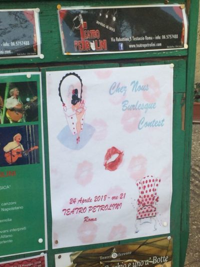 Chez Nous Burlesque Contest - April 2018 @ Teatro Petrolini, Roma - poster adv